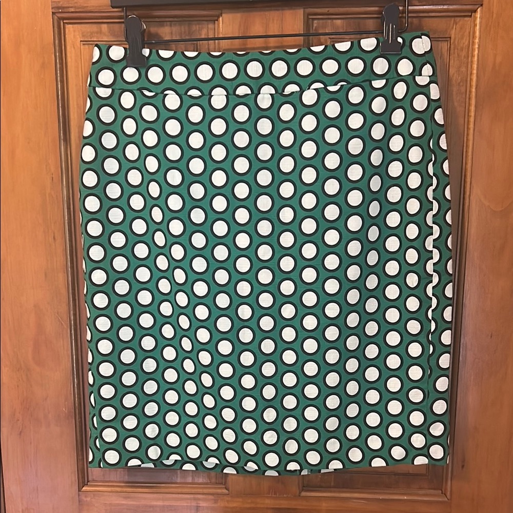 Banana Republic Green Polka Dot Skirt